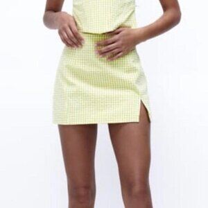 NWT Zara Women's Green and White Skirt Size S 2180/101